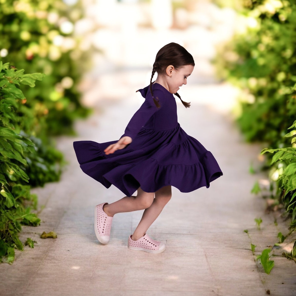 Long Sleeve Twirl Dress & Short Set by Minikin Mischief Clothing Co.