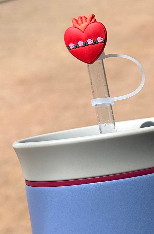 Catholic Straw Toppers: Holy Hearts (a 2 pack!) by Saintly Heart