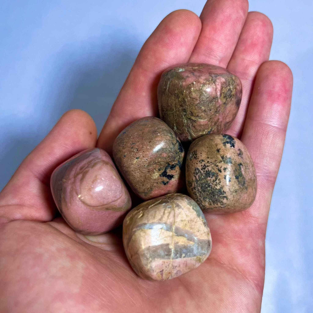 Rhodonite Tumbled Pocket Stone by Sacred Crystals
