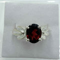 Sterling Silver Pineapple Garnet Ring – Size 10 – Passion, Strength & Grounding by Sacred Crystals