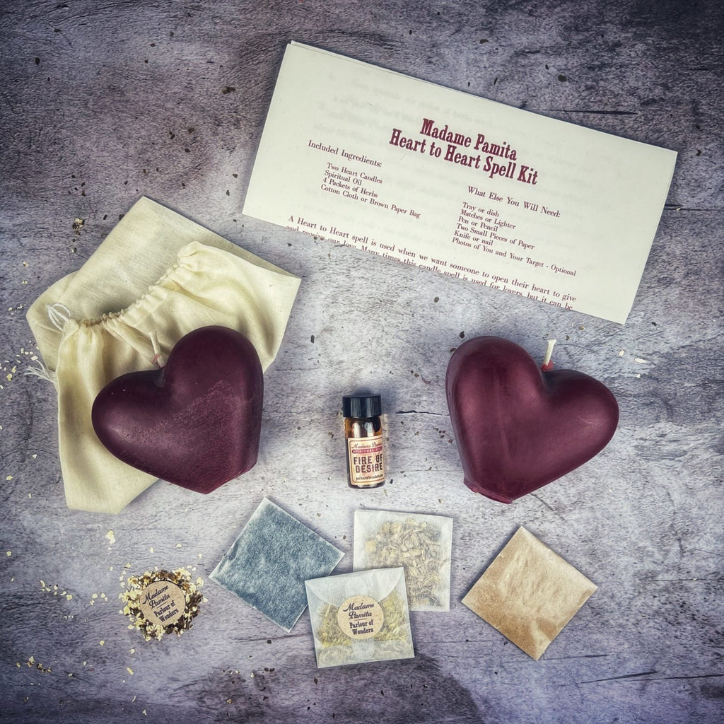 Heart to Heart Candle Spell Kit - Love Connection & Reconciliation Magic by Parlour of Wonders