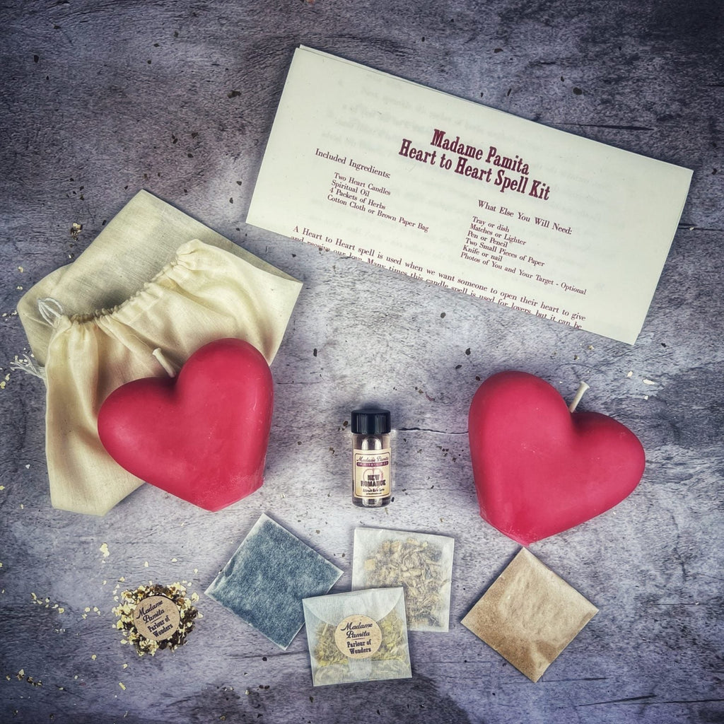 Heart to Heart Candle Spell Kit - Love Connection & Reconciliation Magic by Parlour of Wonders