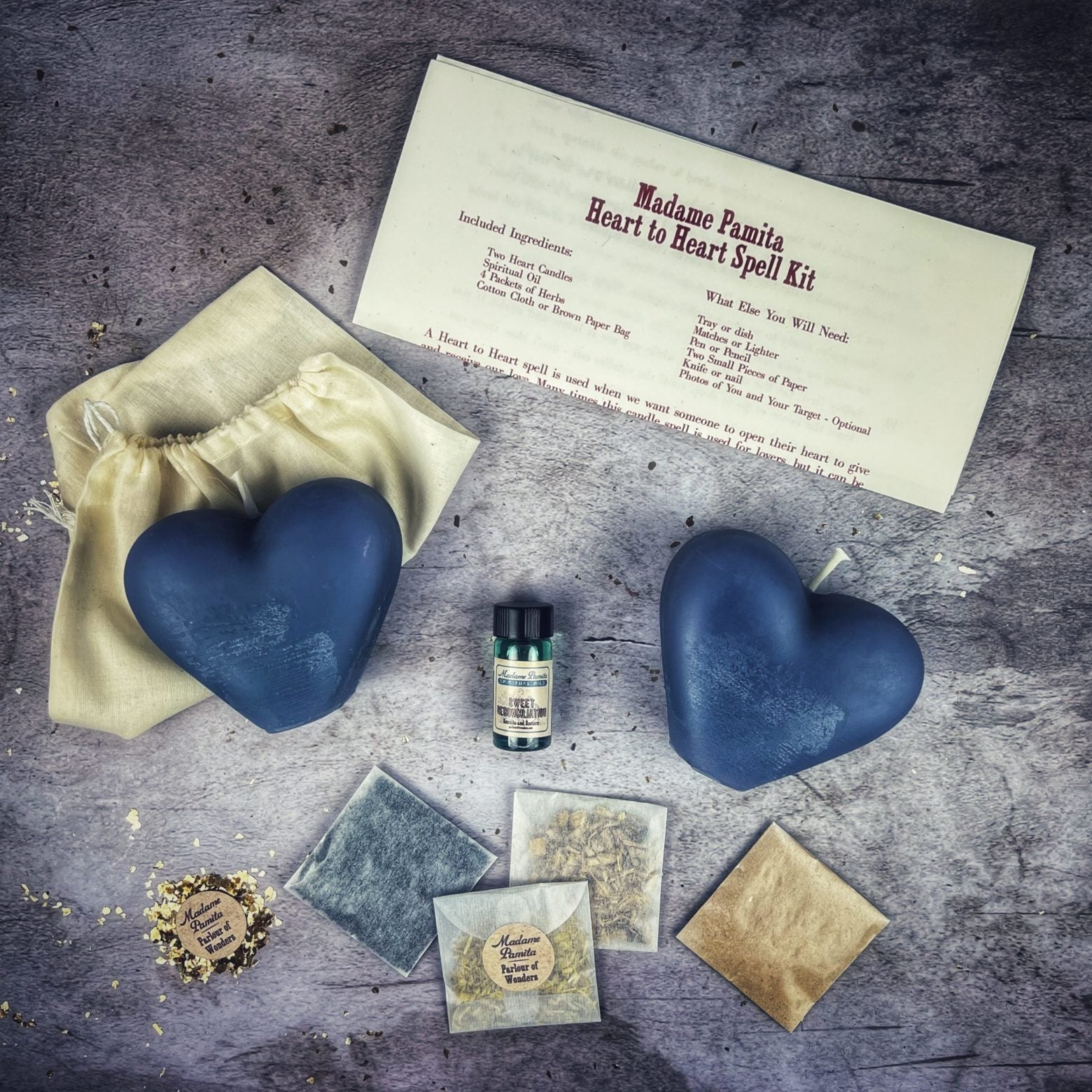 Heart to Heart Candle Spell Kit - Love Connection & Reconciliation Magic by Parlour of Wonders
