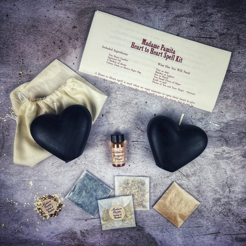 Heart to Heart Candle Spell Kit - Love Connection & Reconciliation Magic by Parlour of Wonders