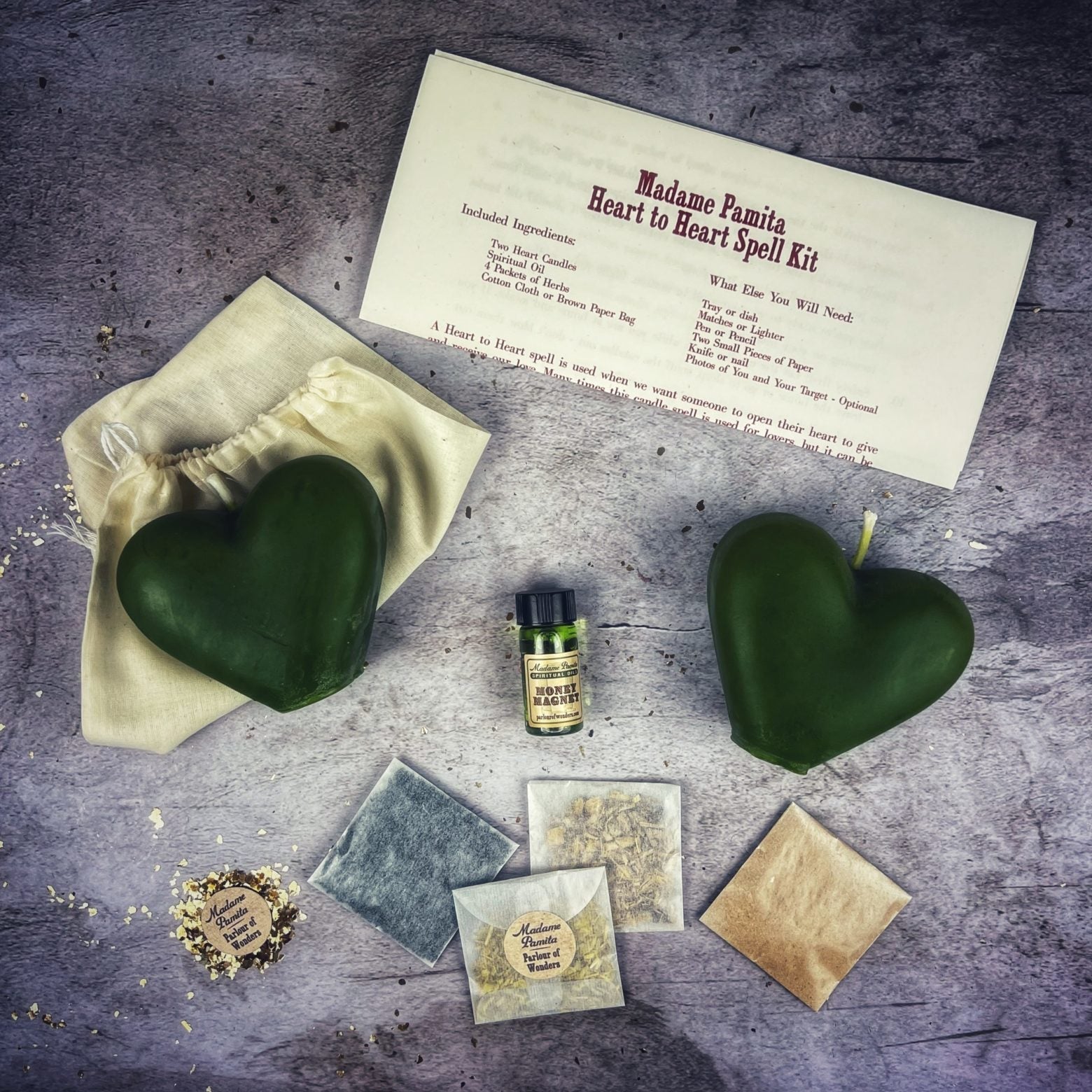 Heart to Heart Candle Spell Kit - Love Connection & Reconciliation Magic by Parlour of Wonders