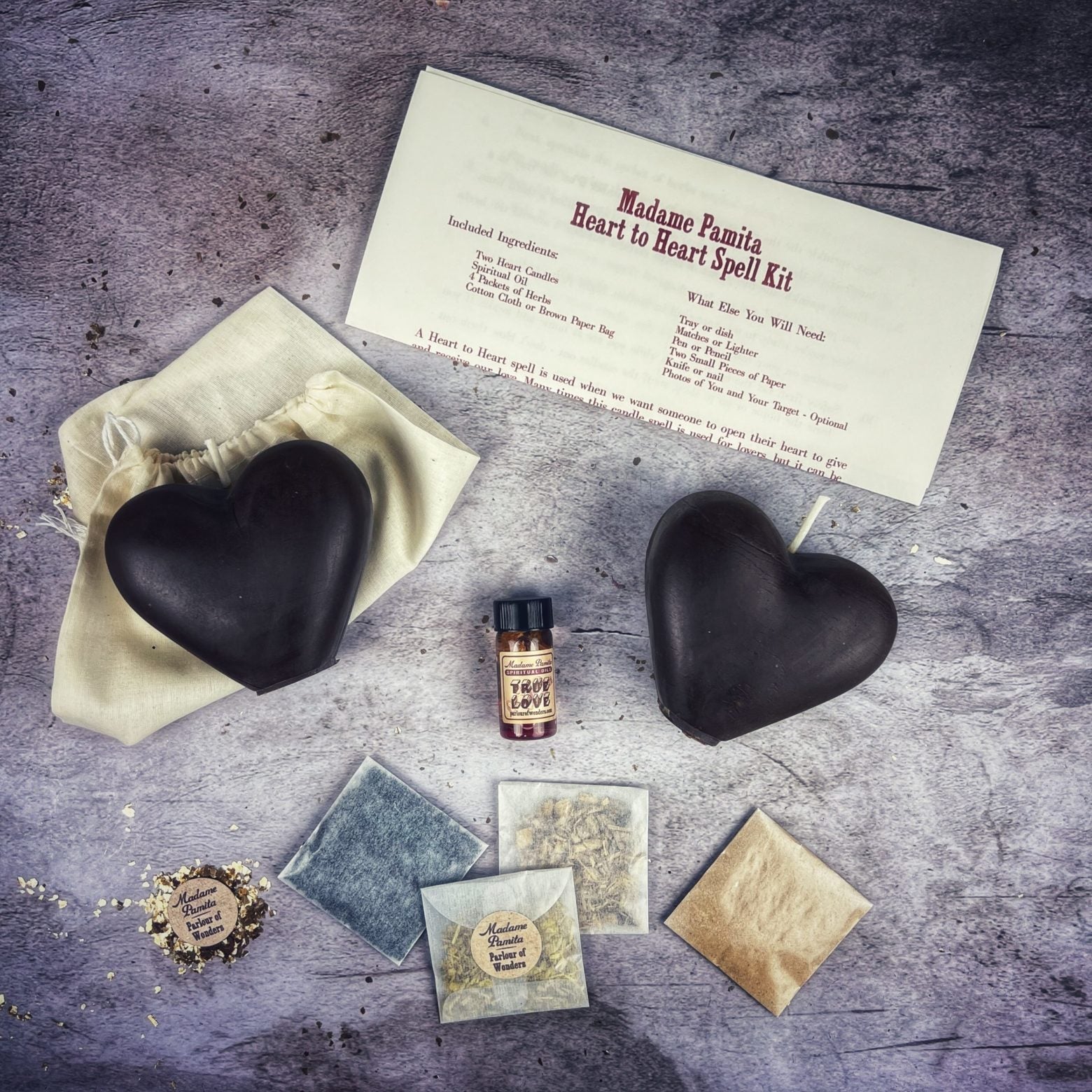 Heart to Heart Candle Spell Kit - Love Connection & Reconciliation Magic by Parlour of Wonders