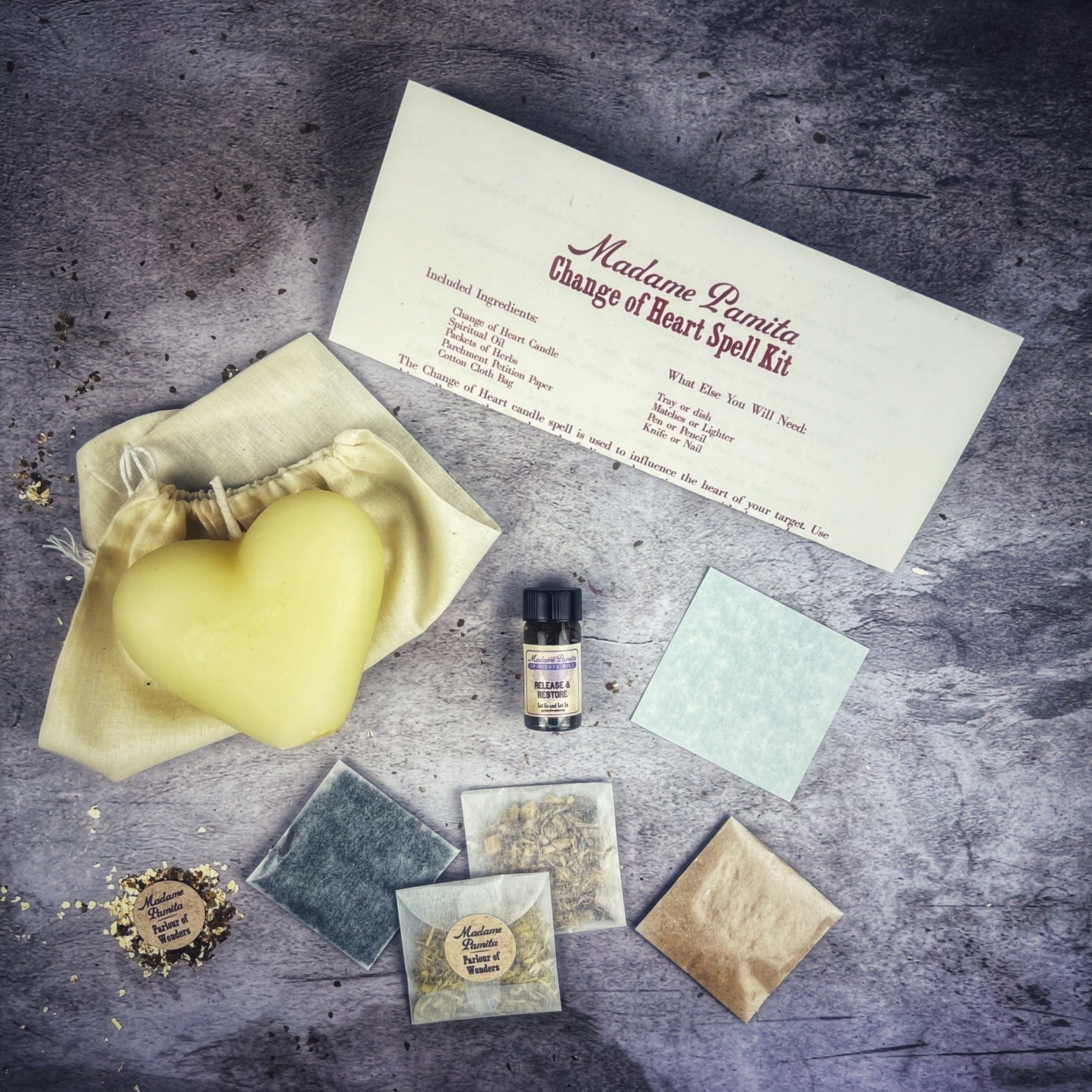 Change of Heart Candle Spell Kit - Love Reconciliation & Emotional Healing by Parlour of Wonders