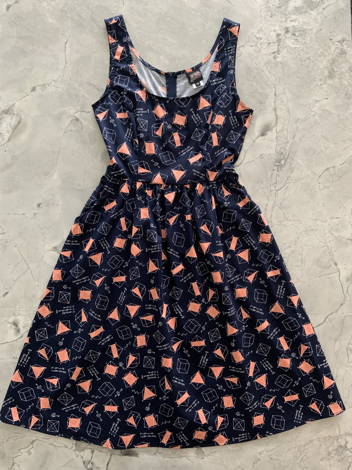 Math Fit & Flare Dress - XS only, 1 left! by Retrolicious