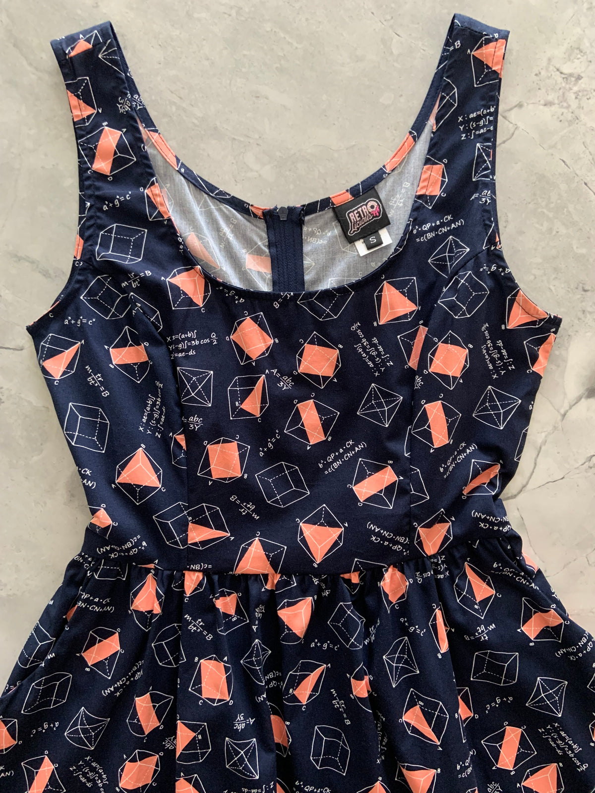 Math Fit & Flare Dress - XS only, 1 left! by Retrolicious