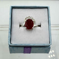 Sterling Silver Wave Ruby Ring - Size 9 - Passionate, Vital & Empowering by Sacred Crystals