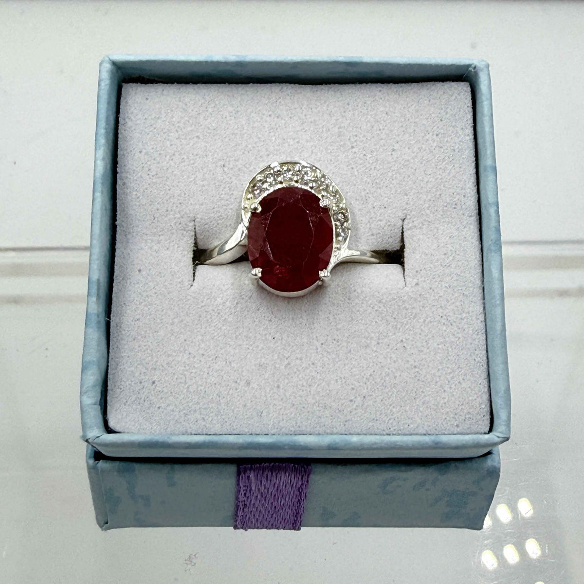Sterling Silver Wave Ruby Ring - Size 9 - Passionate, Vital & Empowering by Sacred Crystals