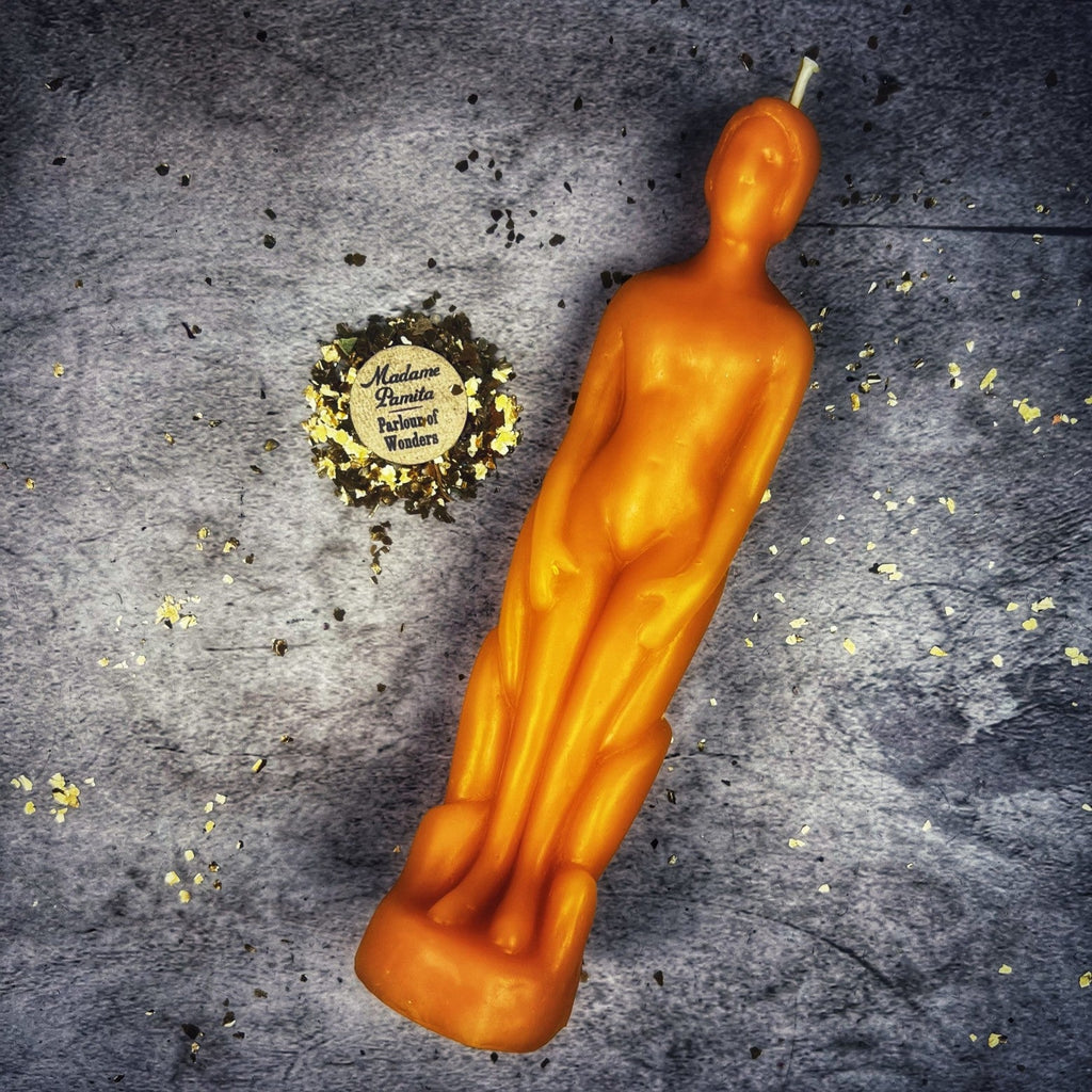 Beeswax Human Figural Spell Candle - Personal Empowerment & Intention Magic by Parlour of Wonders