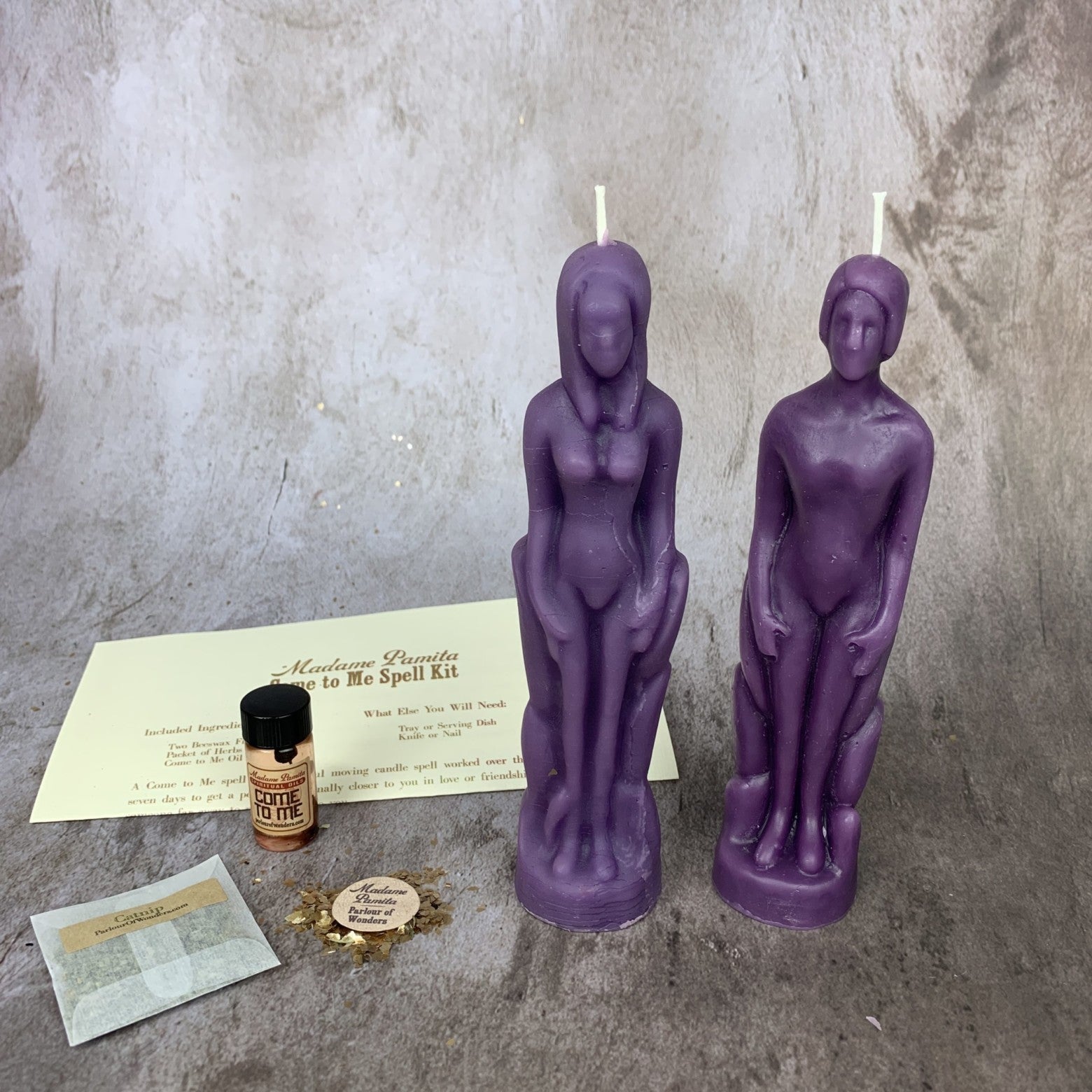 Come to Me Candle Spell Kit Human/Female - Attract Love & Passion by Parlour of Wonders