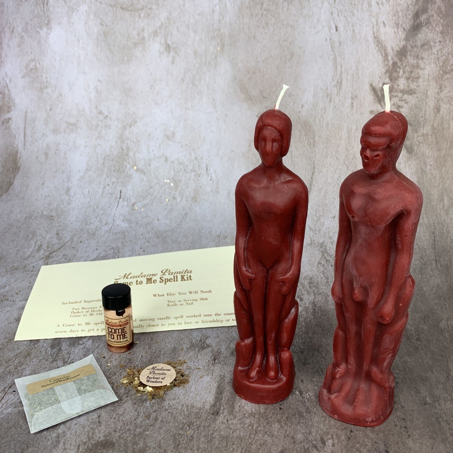Come to Me Candle Spell Kit Human/Male - Attract Love & Passion by Parlour of Wonders