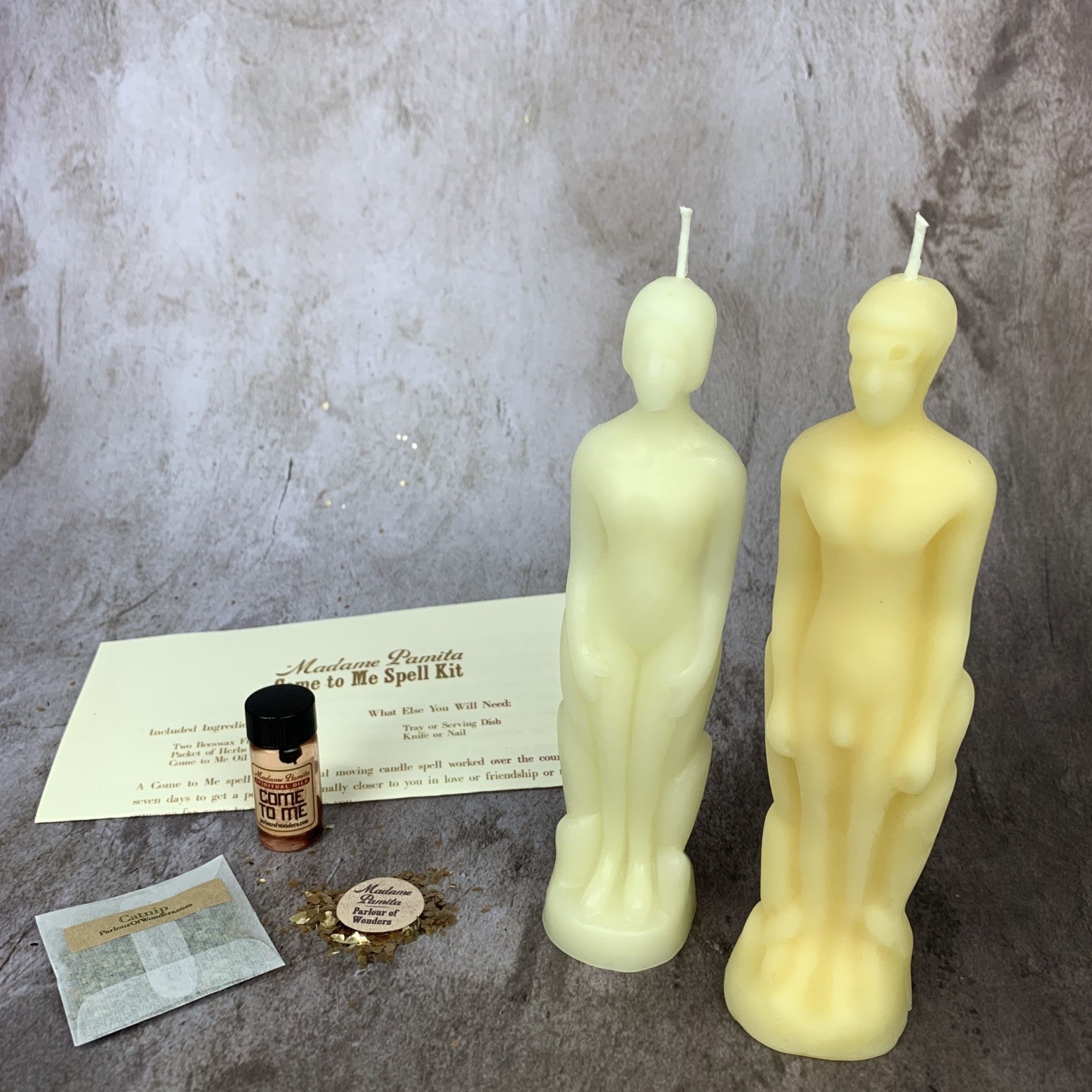 Come to Me Candle Spell Kit Human/Male - Attract Love & Passion by Parlour of Wonders