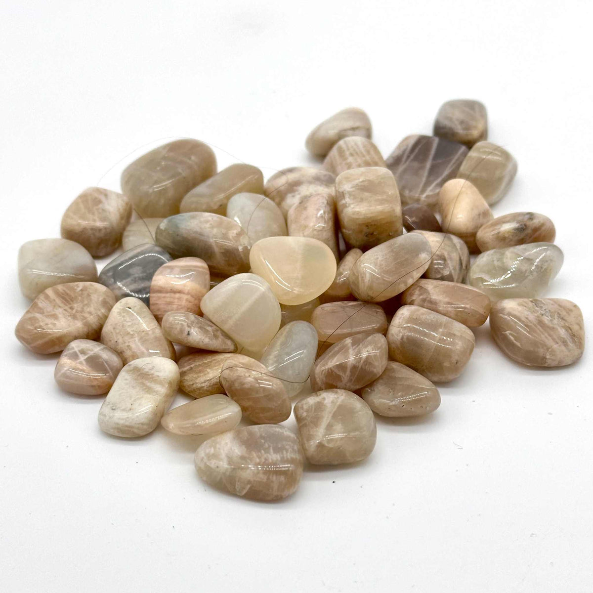Multi-Color Moonstone Tumbled Stone - The Traveler's Stone by Sacred Crystals