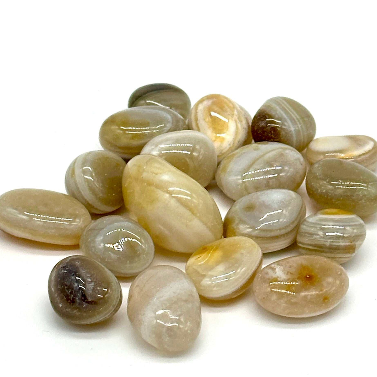 Banded Agate Tumbled Stone by Sacred Crystals