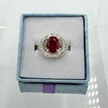 Sterling Silver Ruby Eye Ring - Size 8 - Passionate, Vital & Empowering by Sacred Crystals