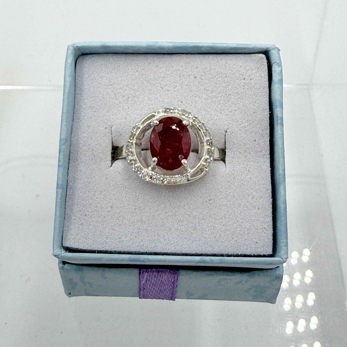 Sterling Silver Ruby Eye Ring - Size 8 - Passionate, Vital & Empowering by Sacred Crystals