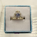 Sterling Silver Princess Crown Tanzanite Ring - Size 7 - Spiritual, Intuitive & Elevated by Sacred Crystals