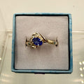 Sterling Silver Wave Tanzanite Ring - Size 7 - Spiritual, Intuitive & Elevated by Sacred Crystals