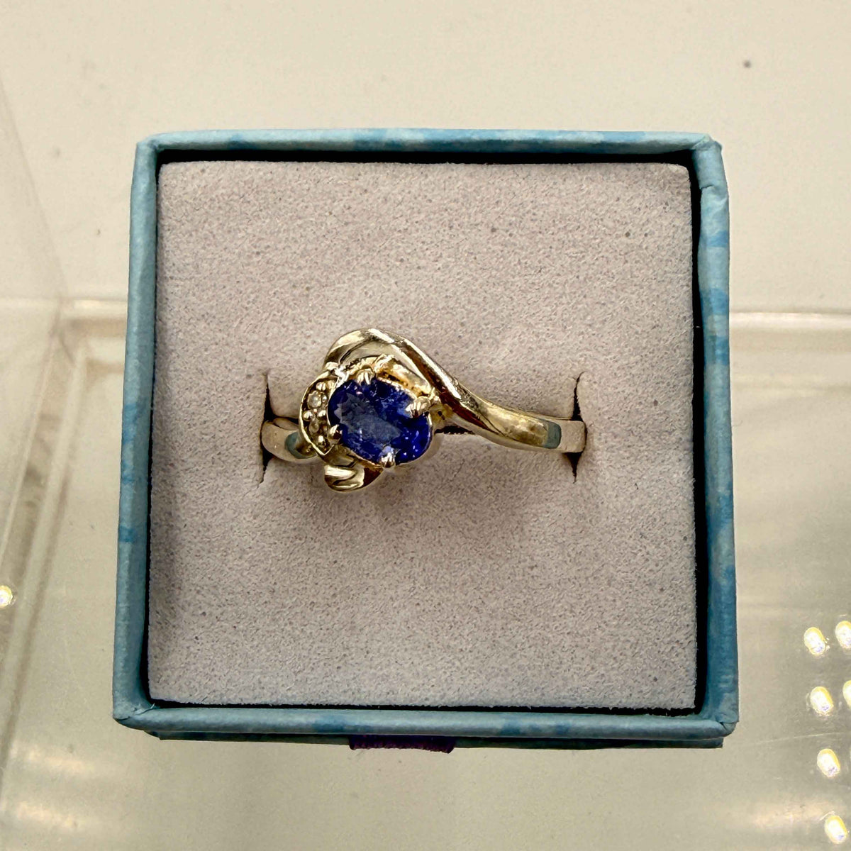 Sterling Silver Wave Tanzanite Ring - Size 7 - Spiritual, Intuitive & Elevated by Sacred Crystals