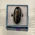 Sterling Silver Bezeled Oval Spectrolite Ring - Size 7 -Intuition, Protection & Illumination by Sacred Crystals