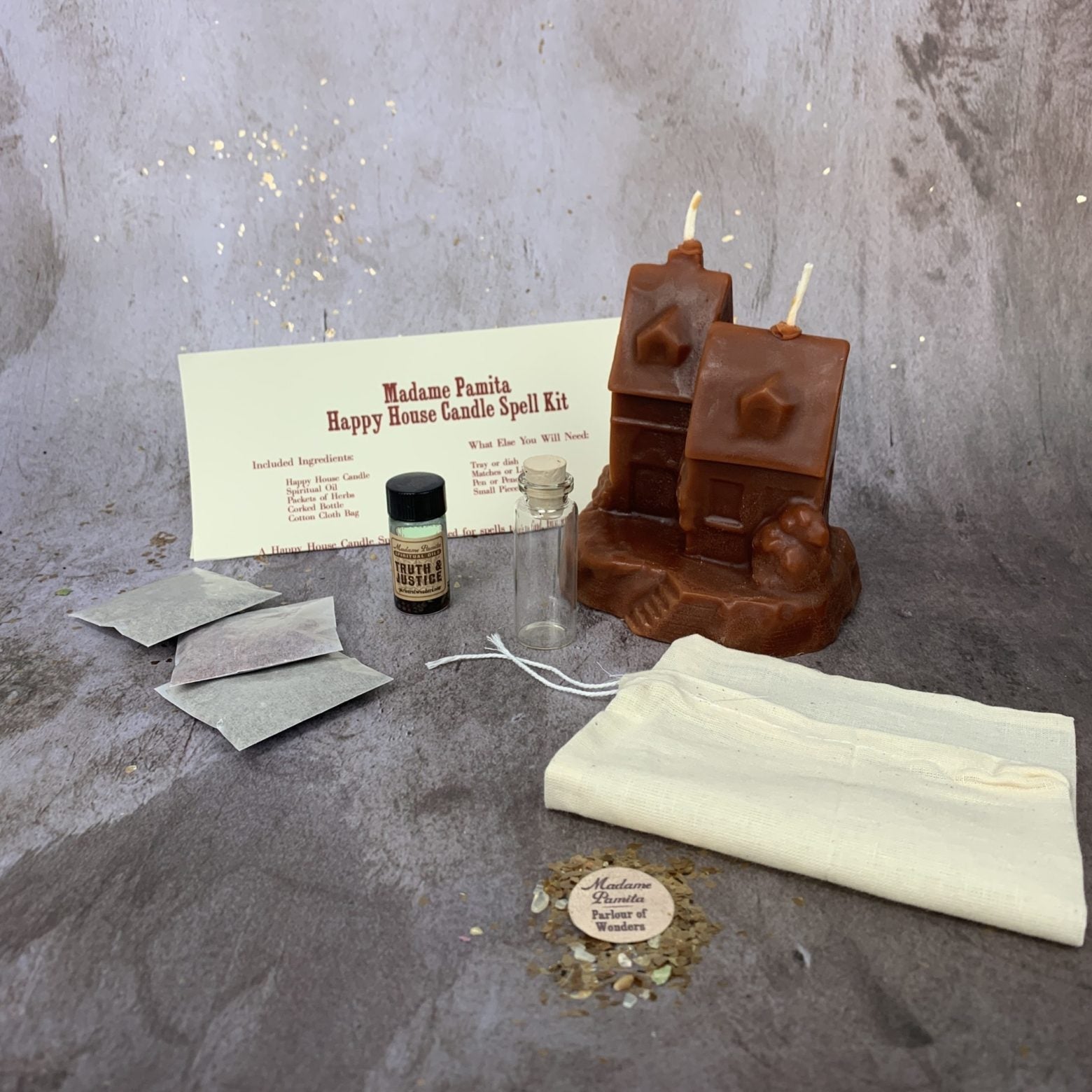 Happy House Candle Spell Kit - Home Protection, Harmony & Blessings by Parlour of Wonders