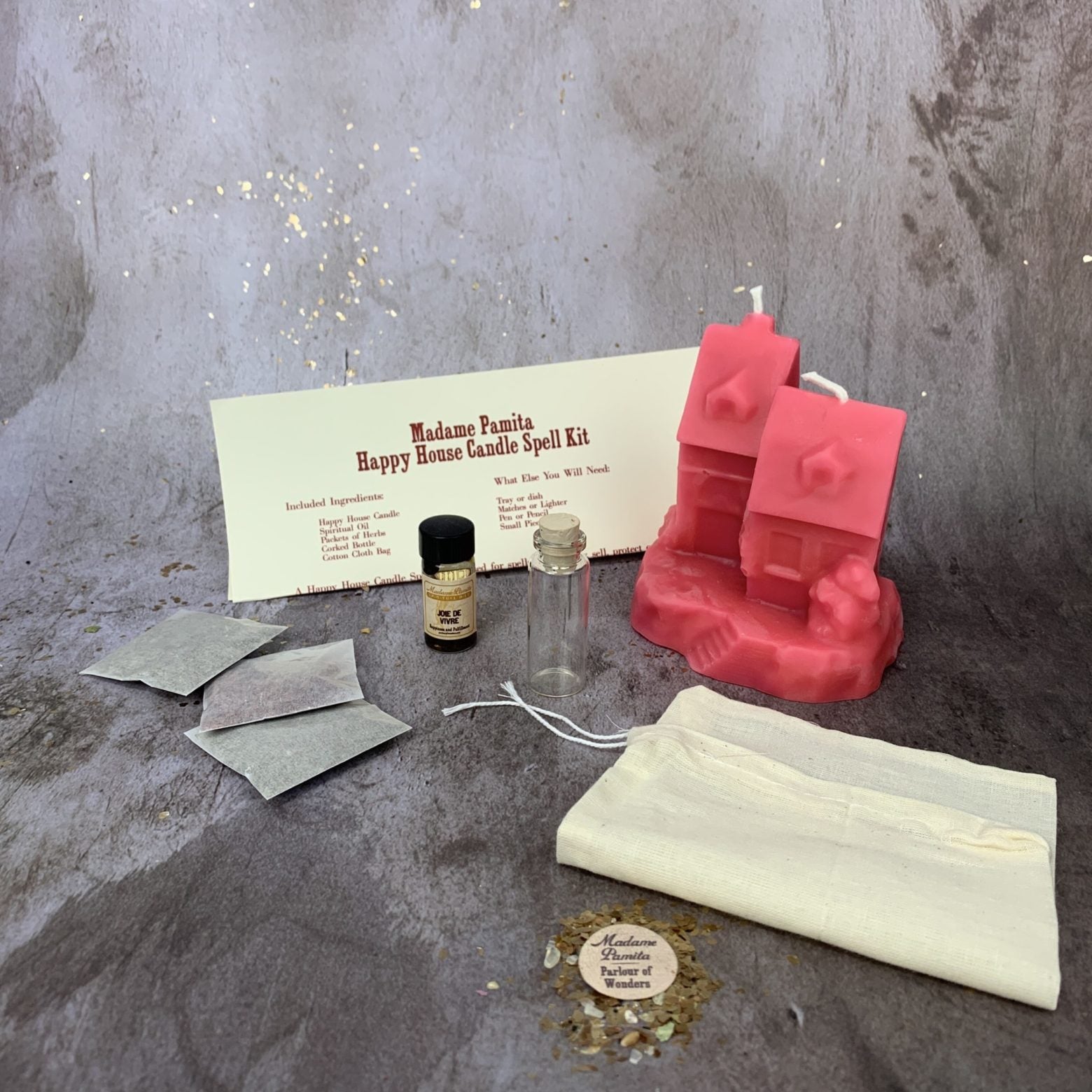 Happy House Candle Spell Kit - Home Protection, Harmony & Blessings by Parlour of Wonders