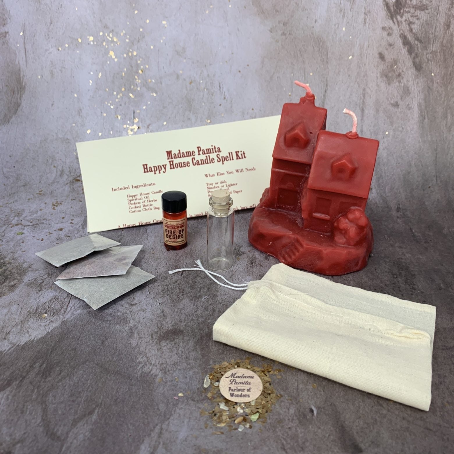 Happy House Candle Spell Kit - Home Protection, Harmony & Blessings by Parlour of Wonders