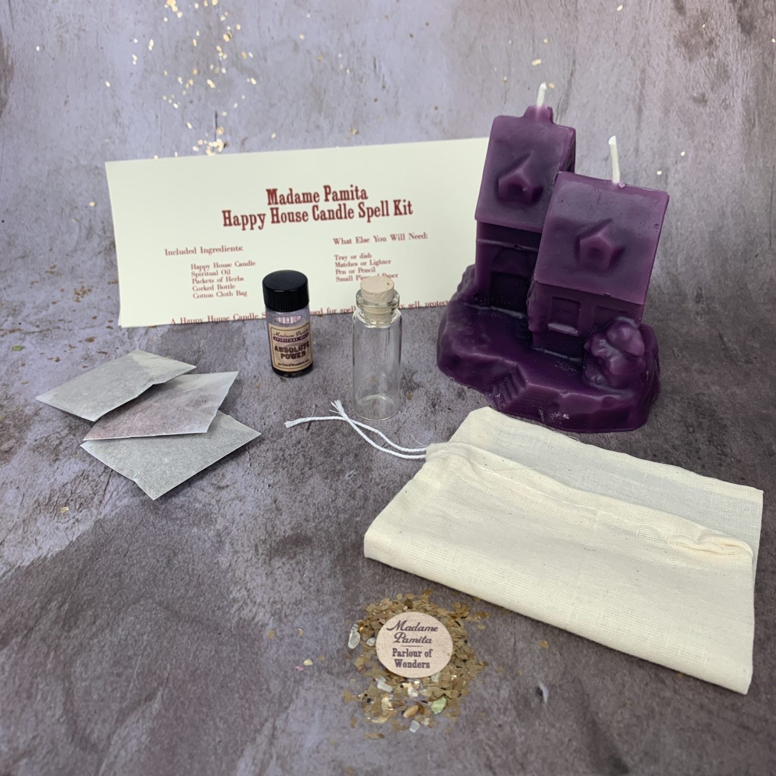 Happy House Candle Spell Kit - Home Protection, Harmony & Blessings by Parlour of Wonders