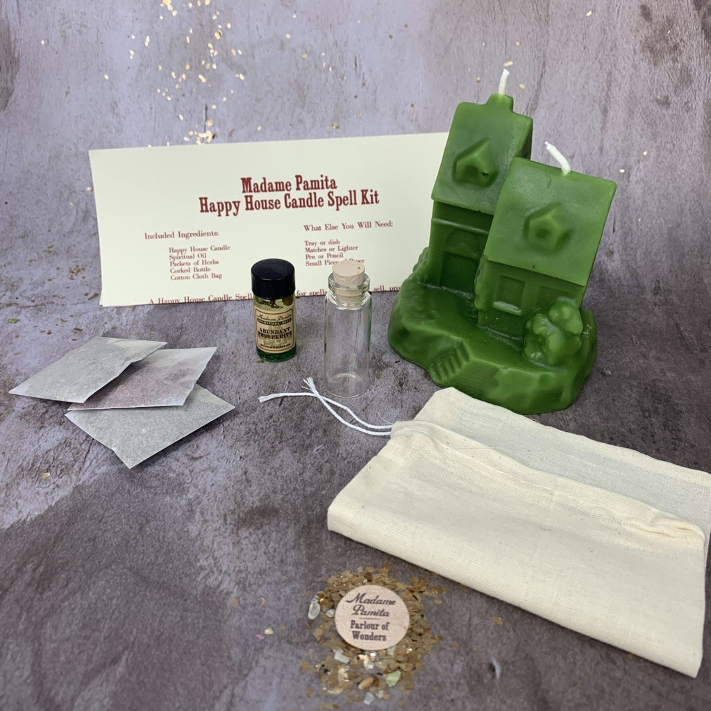 Happy House Candle Spell Kit - Home Protection, Harmony & Blessings by Parlour of Wonders