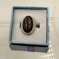 Sterling Silver Bezeled Oval Spectrolite Ring - Size 8 -Intuition, Protection & Illumination by Sacred Crystals
