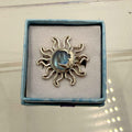 Sterling Silver Sun & Moon Moonstone Ring - Size 10 - Intuitive, Balance & Serenity by Sacred Crystals