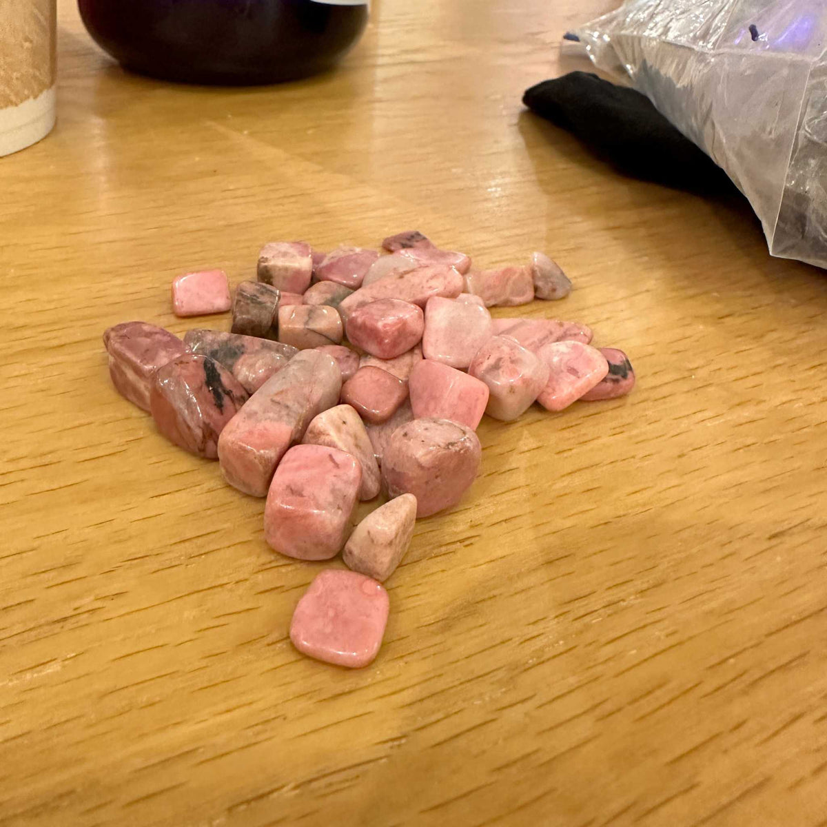 Rhodonite Pebble Tumbled Stone by Sacred Crystals