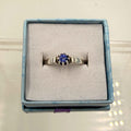 Sterling Silver Crown Set Round Tanzanite Ring - Size 6 - Spiritual, Intuitive & Elevated by Sacred Crystals