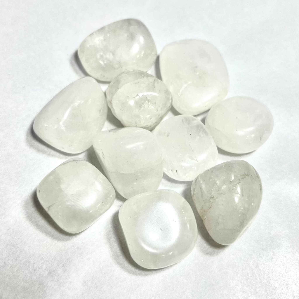 Snow Quartz Tumbled Stone by Sacred Crystals