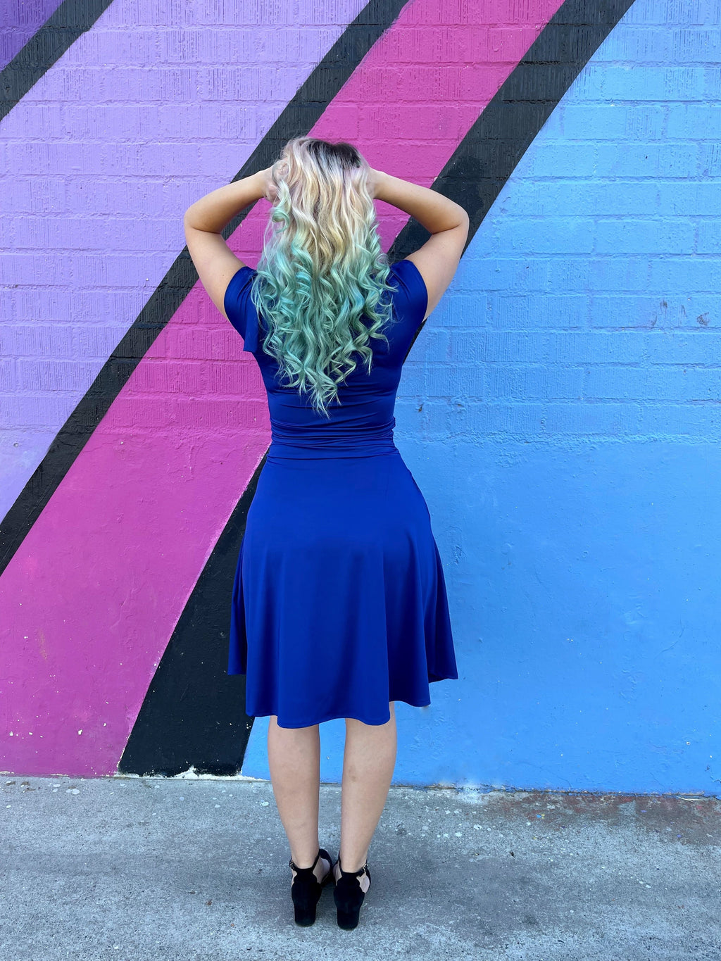 Bombshell Dress in Royal Blue by Retrolicious