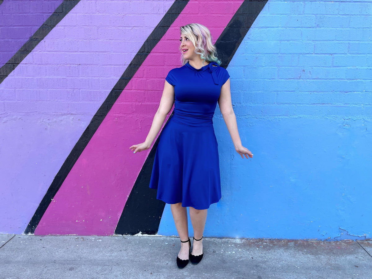 Bombshell Dress in Royal Blue by Retrolicious