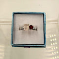 Sterling Silver Garnet & Rose Quartz Ring - Size 7 - Loving, Passionate & Healing by Sacred Crystals