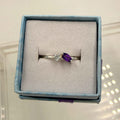 Sterling Silver Aquamarine & Amethyst Ring - Size 9 - Calming, Spiritual & Healing by Sacred Crystals