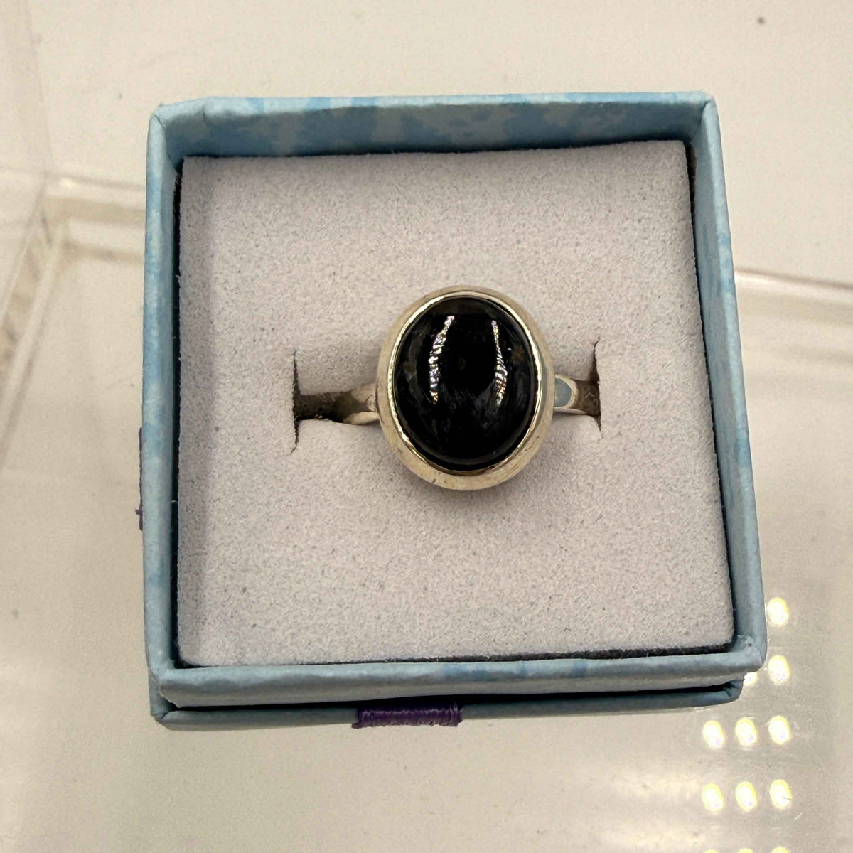 Sterling Silver Bezeled Oval Pietersite Ring - Size 6 - Grounding, Transformative & Insightful by Sacred Crystals