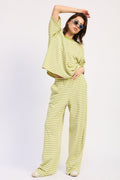 Nerina Striped Pants With Elastic Waistband by Emory Park