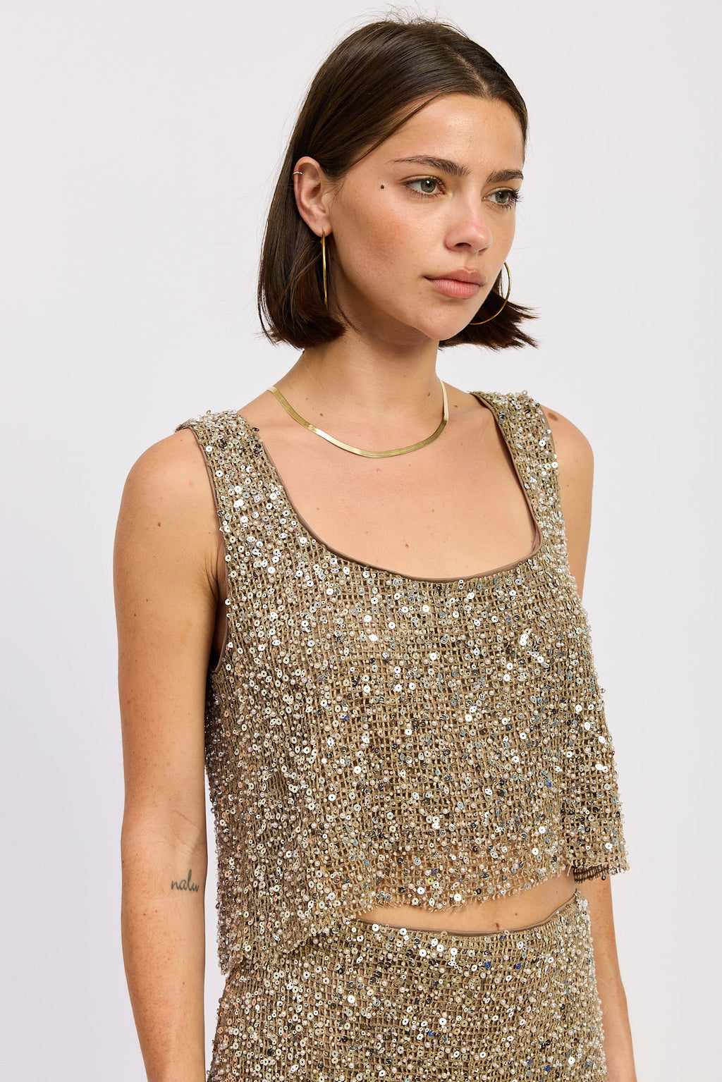 Osanna Sequin Crop Top by Emory Park