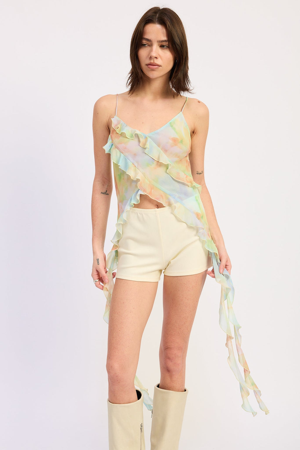Izabella Ruffle Cami Top by Emory Park