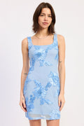 Blossom Mesh Mini Dress by Emory Park