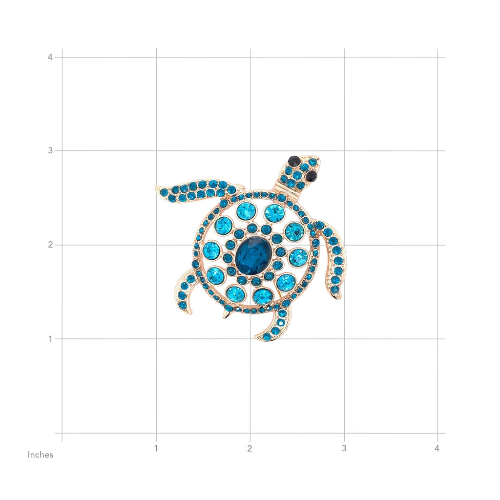 Jeweled Sea Turtle Brooch by Jewelry Made by Me