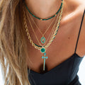 Sofia Pendant Necklace in Seafoam by Joy Dravecky