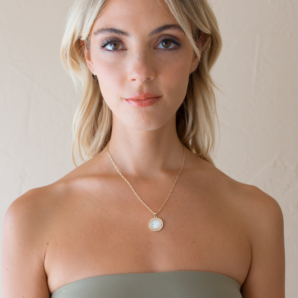 Mother Mary Necklace - Pink by Joy Dravecky