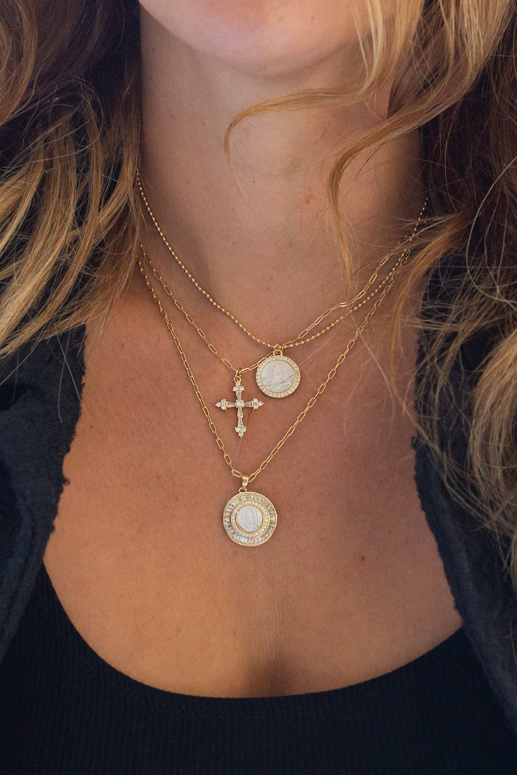 Petite Mother Mary Necklace by Joy Dravecky